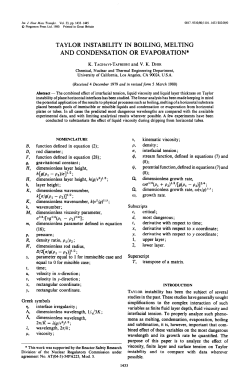 Taylor Instability in Boiling, Melting and Condensation or Evaporation