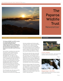 PWT Dec Newsletter - Paparoa Wildlife Trust