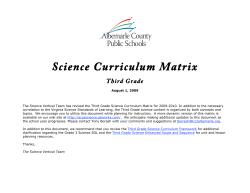 Science Curriculum Matrix