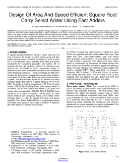 Design Of Area And Speed Efficient Square Root Carry Select Adder