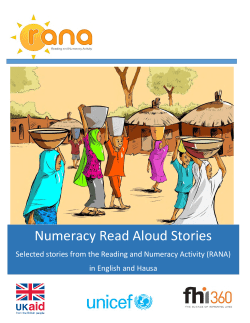 Numeracy Read Aloud Stories
