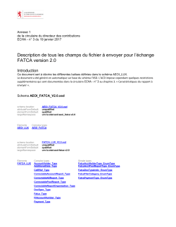 Description de tous les champs du fichier &agrave; envoyer pour l`&eacute;change