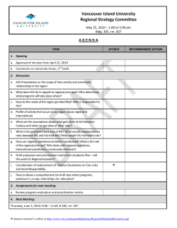 Agenda - Vancouver Island University
