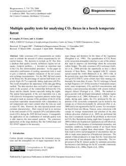 Multiple quality tests for analysing CO2 fluxes in a