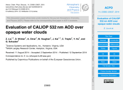 Evaluation of CALIOP 532 nm AOD over opaque water clouds