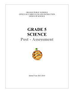 GRADE 5 SCIENCE Post - Assessment