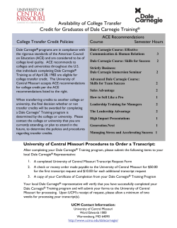 Dale Carnegie Transcript Request form