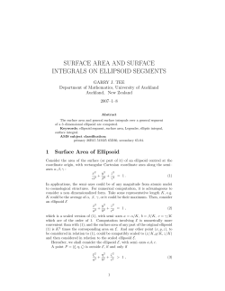surface area and surface integrals on ellipsoid