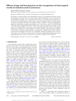 Effects of age and hearing loss on the recognition of interrupted