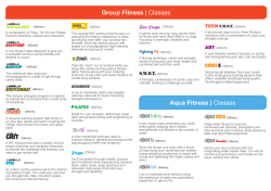 Group Fitness | Classes Aqua Fitness | Classes