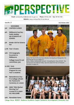 Issue No.17 &ndash; 31st of October 2014 - Rushworth P