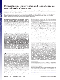 Dissociating speech perception and comprehension at reduced