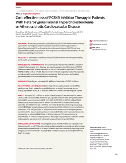 Cost-effectiveness of PCSK9 Inhibitor Therapy in