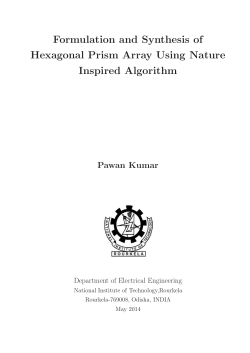 Formulation and Synthesis of Hexagonal Prism Array