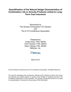 Quantification of the Natural Hedge Characteristics of