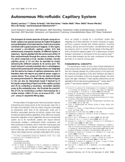 Autonomous Microfluidic Capillary System