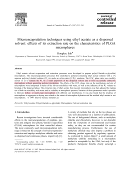 Microencapsulation techniques using ethyl acetate as a dispersed