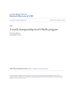 A world-championship-level Othello program