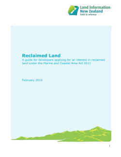 FAQs on reclaimed land