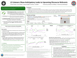 Poster - Linguistics and English Language