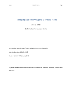 Imaging and observing the Electrical Moho