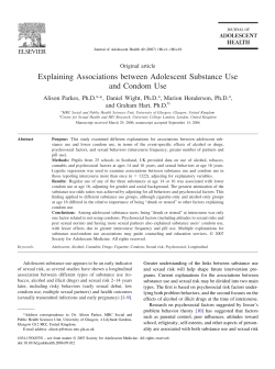 Explaining Associations between Adolescent Substance