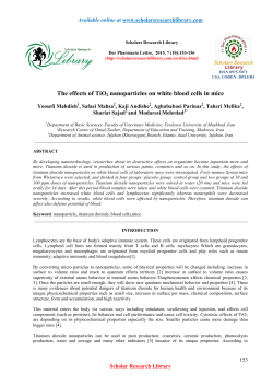 The effects of TiO2 nanoparticles on white blood cells in mice
