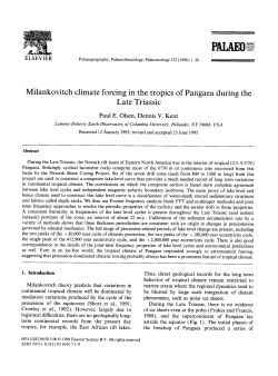 Milankovitch climate forcing in the tropics of Pangaea during the