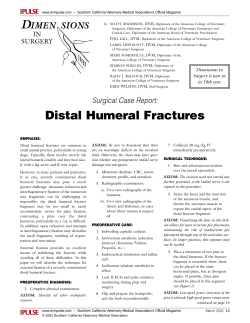 Distal Humeral Fractures