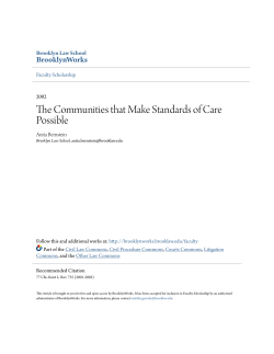 The Communities that Make Standards of Care