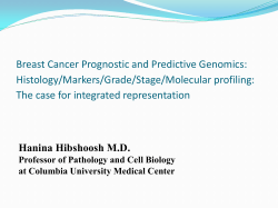 Breast Cancer Prognostic and Predictive Genomics (PDF File)