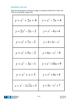 35 2 - - = x xy 37 - + = x xy 25 - + = x xy 13 - - = x xy