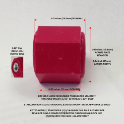 1.0 inches (25.4mm) NOMINAL 0.83 inches (21