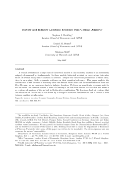 History and Industry Location: Evidence from German Airports!