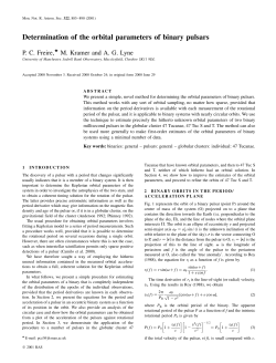 Determination of the orbital parameters of binary pulsars