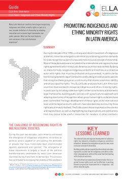 promoting indigenous and ethnic minority rights in latin america