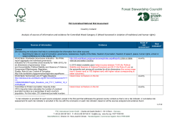 CW Category 2 analysis file - FSC International