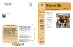 October 2016 Newsletter