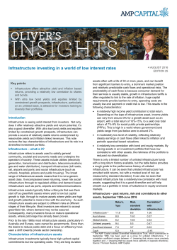 Infrastructure investing in a world of low interest rates