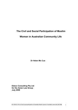The Civil and Social Participation of Muslim Women in Australian