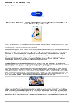 Facebook:The New Gateway &ldquo;Drug&rdquo;