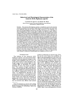 Behavioral and Physiological Characteristics of
