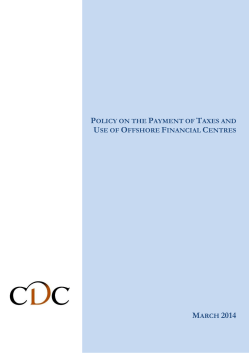 POLICY ON THE PAYMENT OF TAXES AND USE OF