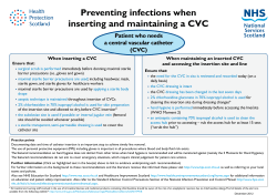 Preventing infections when inserting and maintaining a CVC