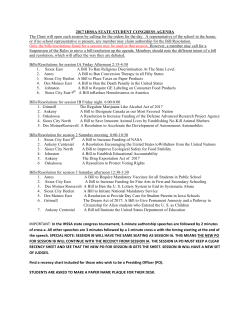 2017 IHSSA STATE STUDENT CONGRESS AGENDA The Chair