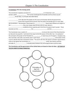 Chapter 3: The Constitution