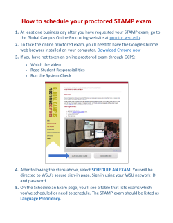 How to schedule your proctored STAMP exam