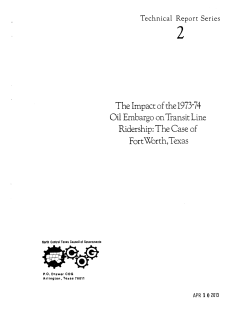 The Impact of the 1973-74 Oil Embargo on Transit Line Ridership
