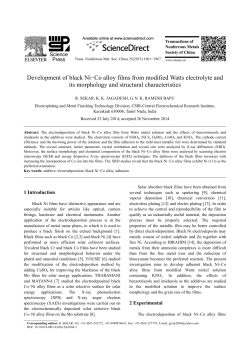 Development of black Ni&minus;Co alloy films from modified Watts