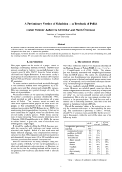 A Preliminary Version of Składnica — a Treebank of Polish